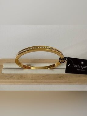 NWT Kate Spade Ring It Up Pavé Gold-tone Bangle
